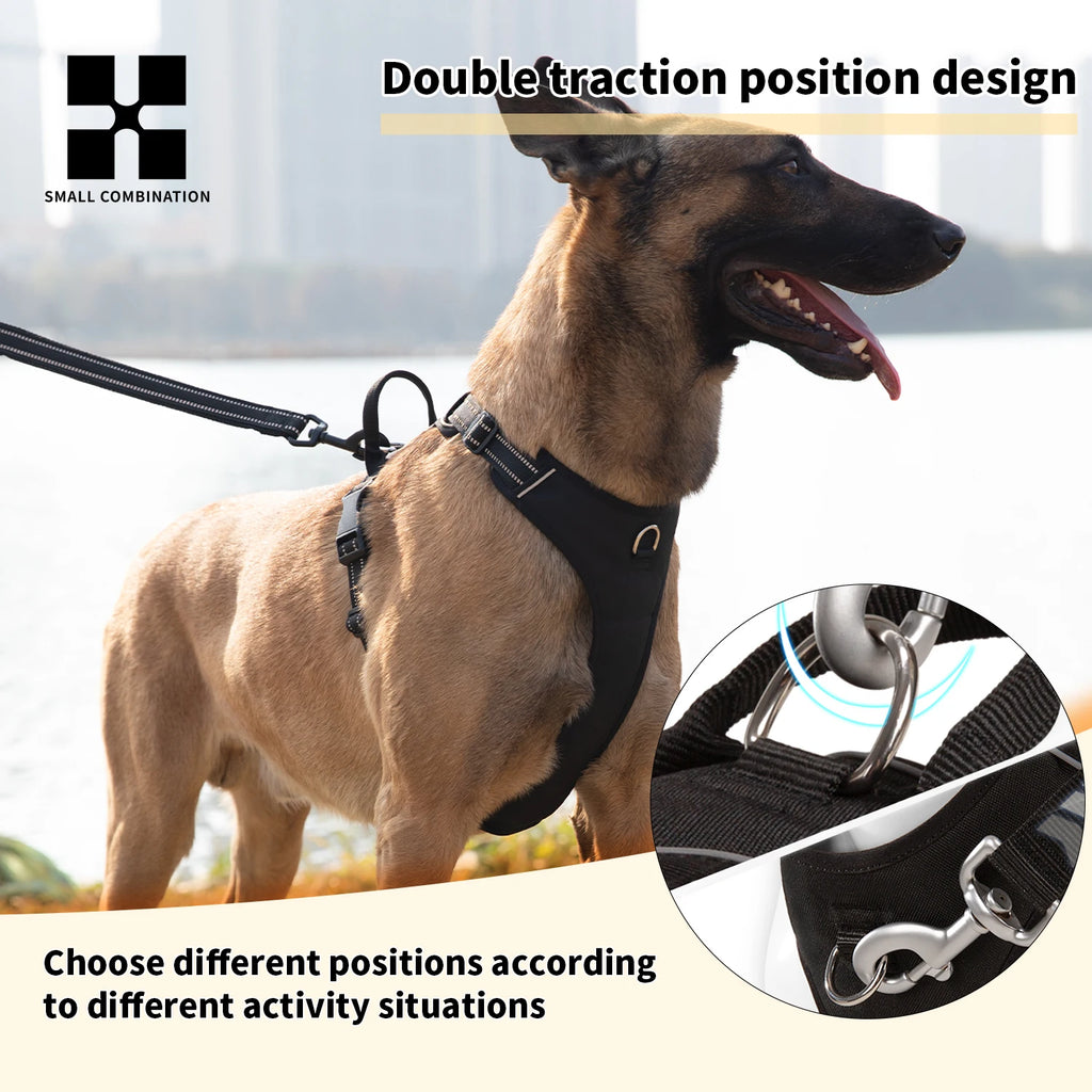 Dog Harness, No Pull Reflective Dog Chest Harness Adjustable for Small ,Medium and Large Dogs Outdoor Walking
