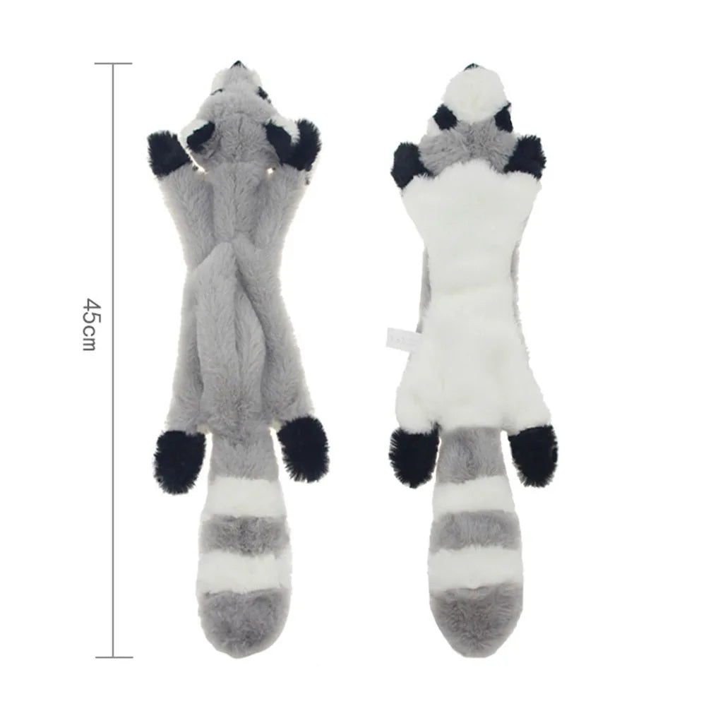 Funny Simulated Animal ,No Stuffing Dog Toy with Squeakers, Durable Stuffingless Plush Toy ,Crinkle Squeak Toy