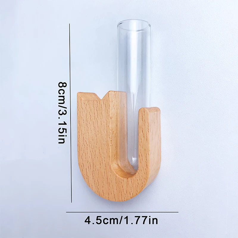 Cat Whisker Vase  Fridge Magnet Wooden And Glass Pet Hair Beard Collector Pets Souvenir Gift Home Decor