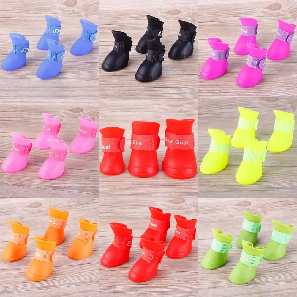 Dog Shoes,  Waterproof ,  Rain Shoes for Dogs and Puppies, Rubber Boots, Durable