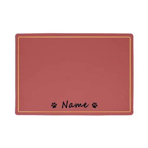Custom Pet Food Bowl Mat, Waterproof,  Personalized Placemat For Pets Name ,Easy Wash Drinking ,Feeding Pad