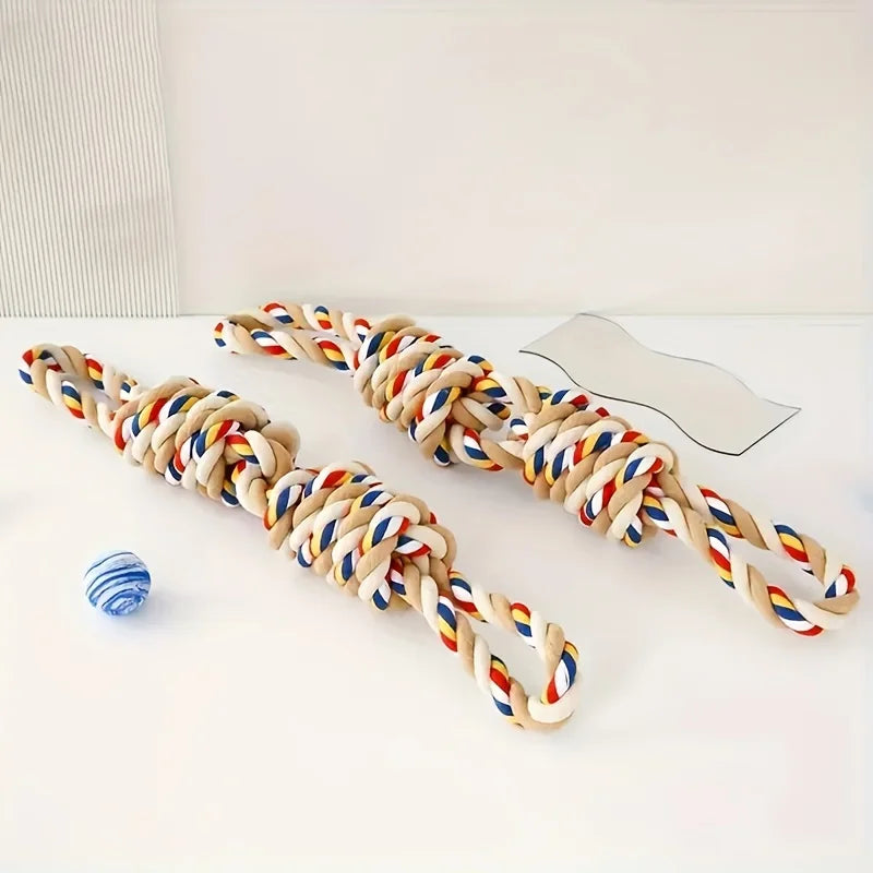 45cm Durable Teeth-Cleaning Rope Toy for Dogs - Pet Interactive Chewing and Play Toys,Tug Toy for Puppy Training