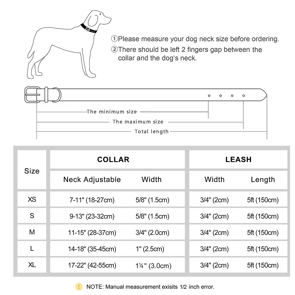 Personalized Dog Collar Leash for Small Large Dogs Soft Padded