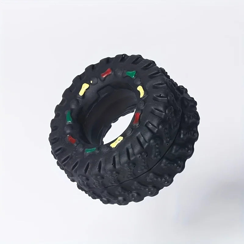 1pc Durable Dog Chew Wheel Toy, Chew-Resistant Interactive Sound Teeth Training ,Suitable for Puppies ,Small, Medium Dogs