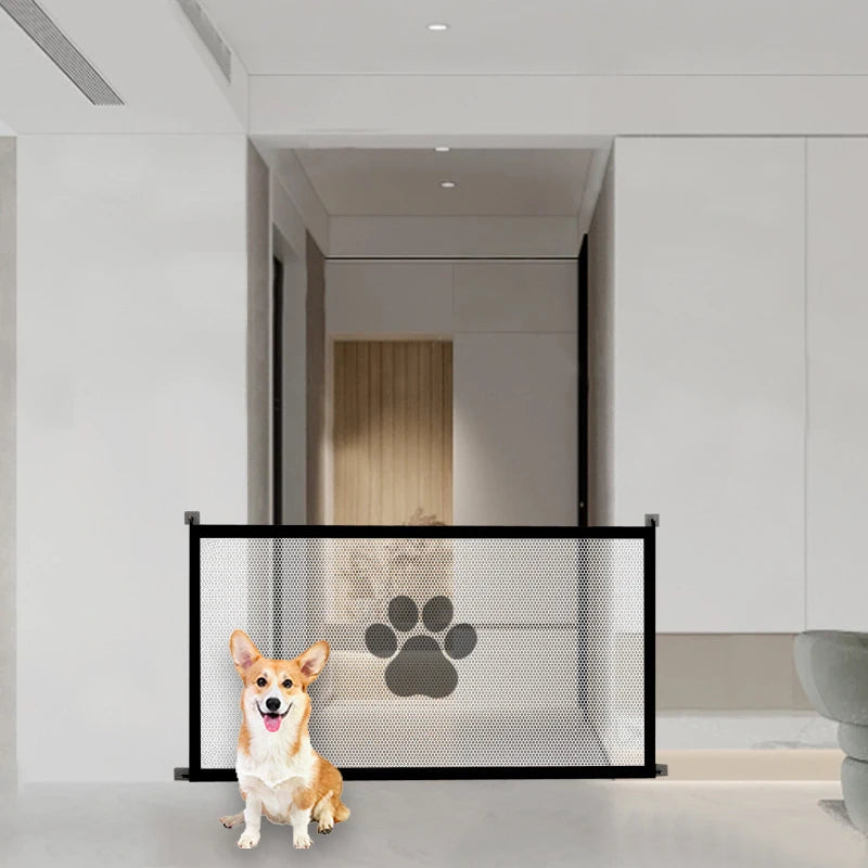 Pet Barrier,Portable Folding Breathable Mesh Cat and Dog Safety Fence  to Ensure Pet Safety