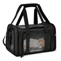 Pet Carrier Bag , Soft Side Backpack Travel Bag, Airline Approved Transport For Small Dogs and Cats