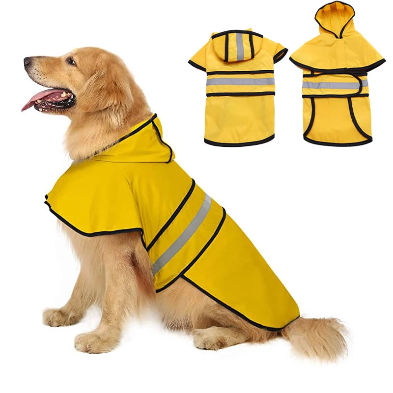 Large Dogs Raincoat ,  Poncho , Reflective, Waterproof