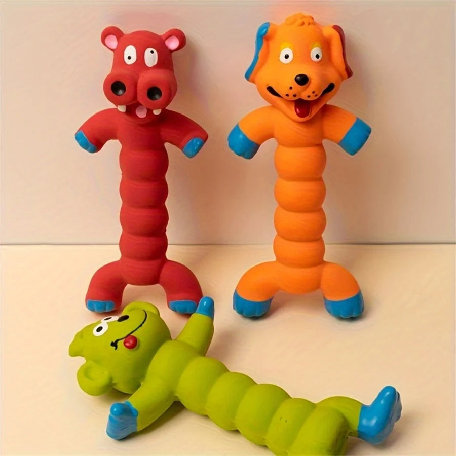 Dog Squeaky Toy, Latex Teeth Cleaning Chew Toy ,Self-Play Interactive Puppy ,Durable Chewing Toy