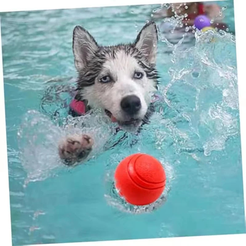 Dog Chew Toy Ball Elastic Rubber Solid Ball For Outdoor Throwing Recovery Training