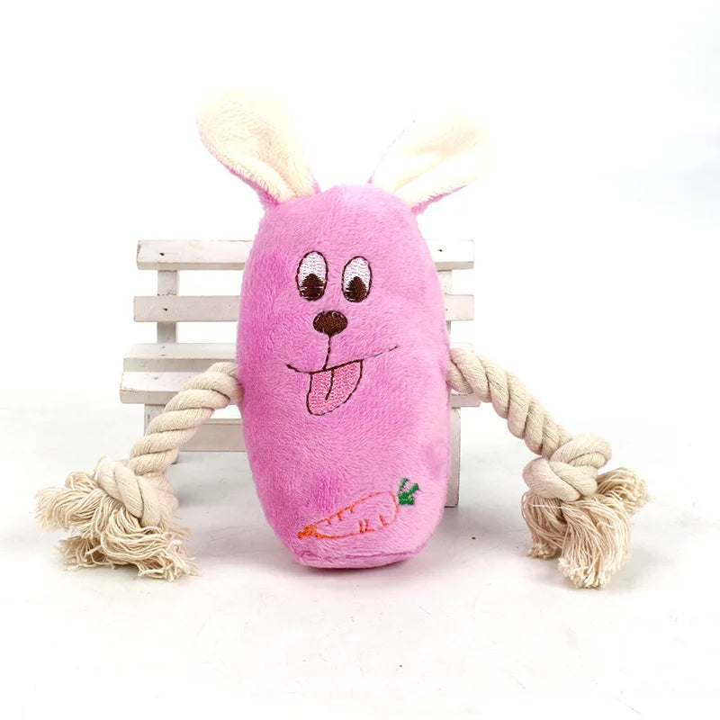 Cartoon Animals Chew Toy , Squeaky Dog Toys for Small Dogs , Bite Resistant Puppy Toy
