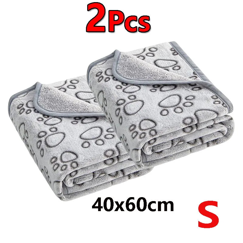 2PCS Soft Fluffy High Quality Warm Comfortable Blanket for Dog Cat