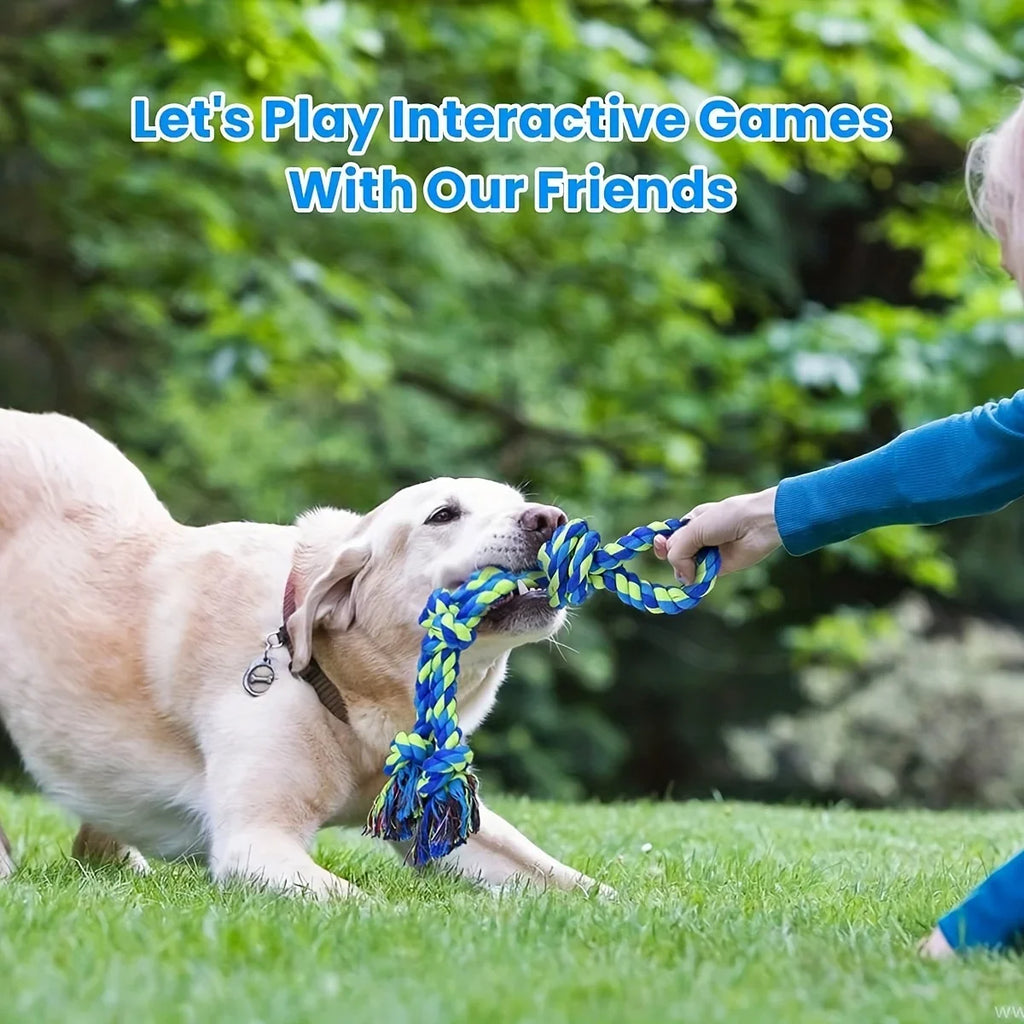 Knot Dog Toy, Indestructible Durable Chew Toy, Tug of War Interactive Toy, Suitable for Medium and Large Dogs
