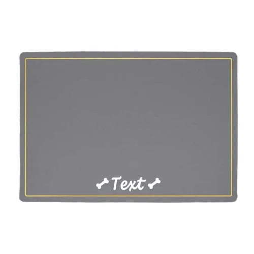 Custom Pet Food Bowl Mat, Waterproof,  Personalized Placemat For Pets Name ,Easy Wash Drinking ,Feeding Pad
