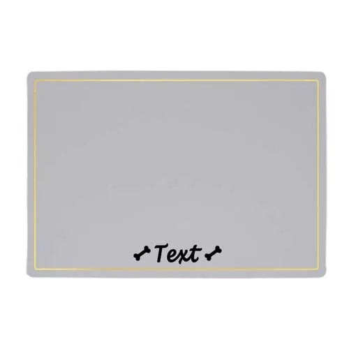 Custom Pet Food Bowl Mat, Waterproof,  Personalized Placemat For Pets Name ,Easy Wash Drinking ,Feeding Pad