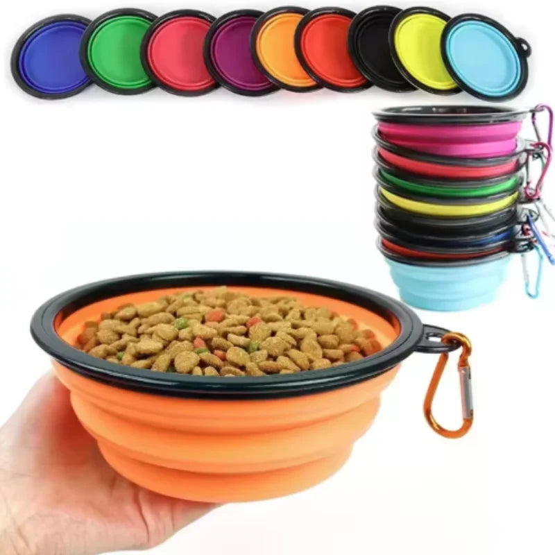 Durable Portable Food Bowl for Cats And Dogs ,Silicone ,Collapsible ,Travel Outdoor Water Food Bowl