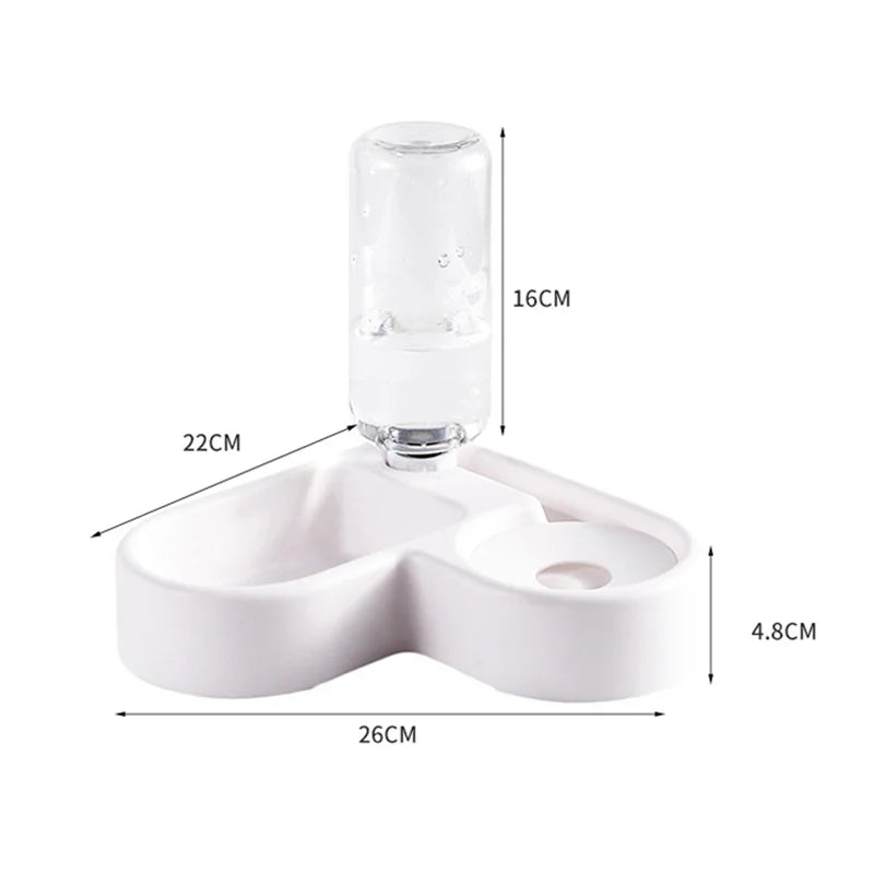 Automatic Drinking Love Pet Bowl, Moisture-proof Cat, Dog Basin Dual-use Multi-functional Drinking And Feeding