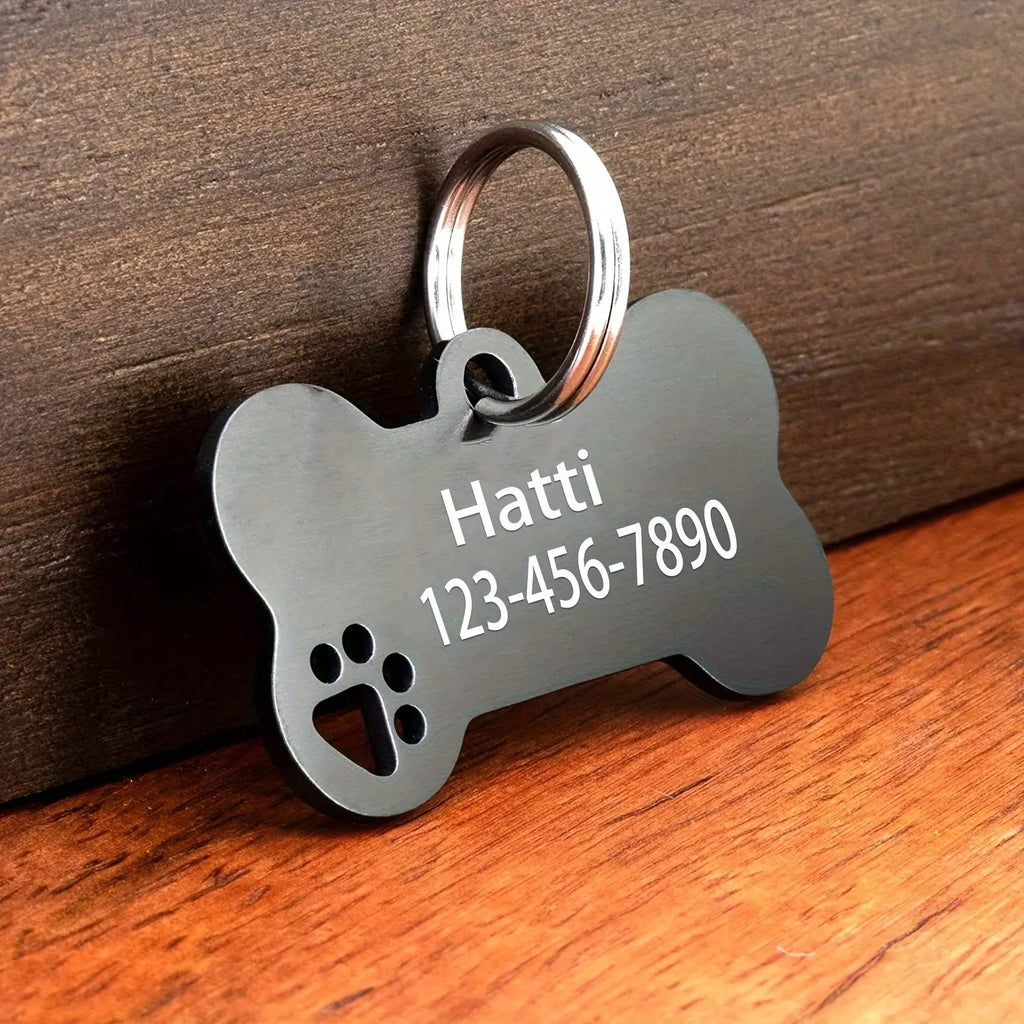 Personalized Engraved High Quality Dog ,Cat Tag with Name and Phone Number, Bone Shaped Pet Pendant for Custom Identification