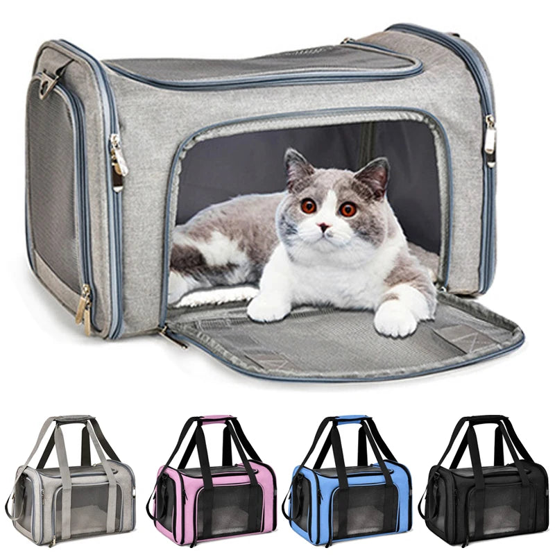 Portable Dog ,Cat Carrier Bag ,Soft Side Travel Bags, Airline Approved Transport