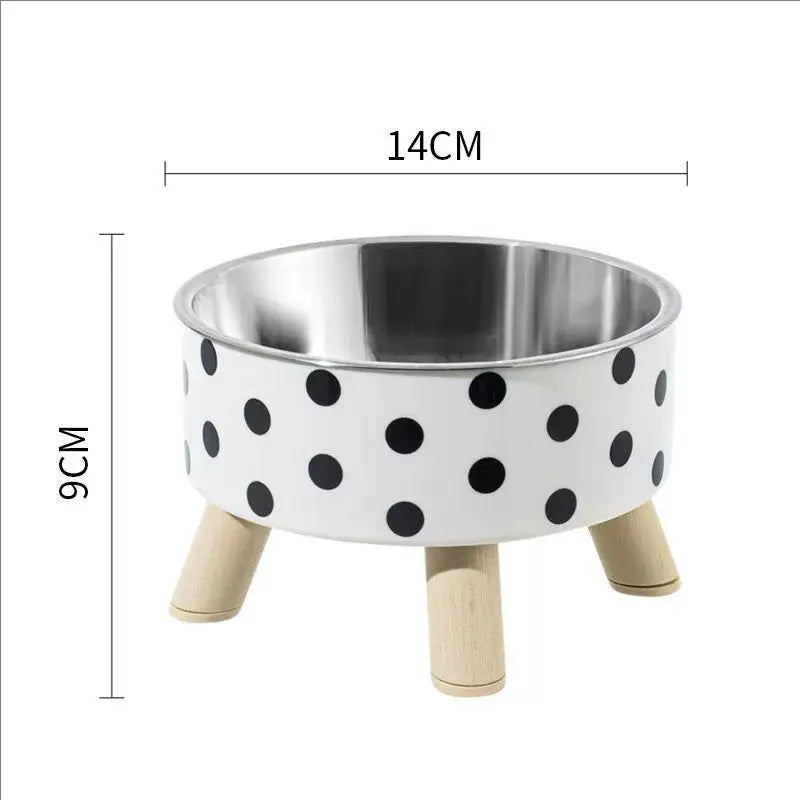Stainless Steel Elevated Pet Bowls - Cat, Dog Food Water Dishes