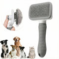 Gentle Pet Grooming & Massaging Brush, One-Click Hair Removal Comb for Dogs/Cats