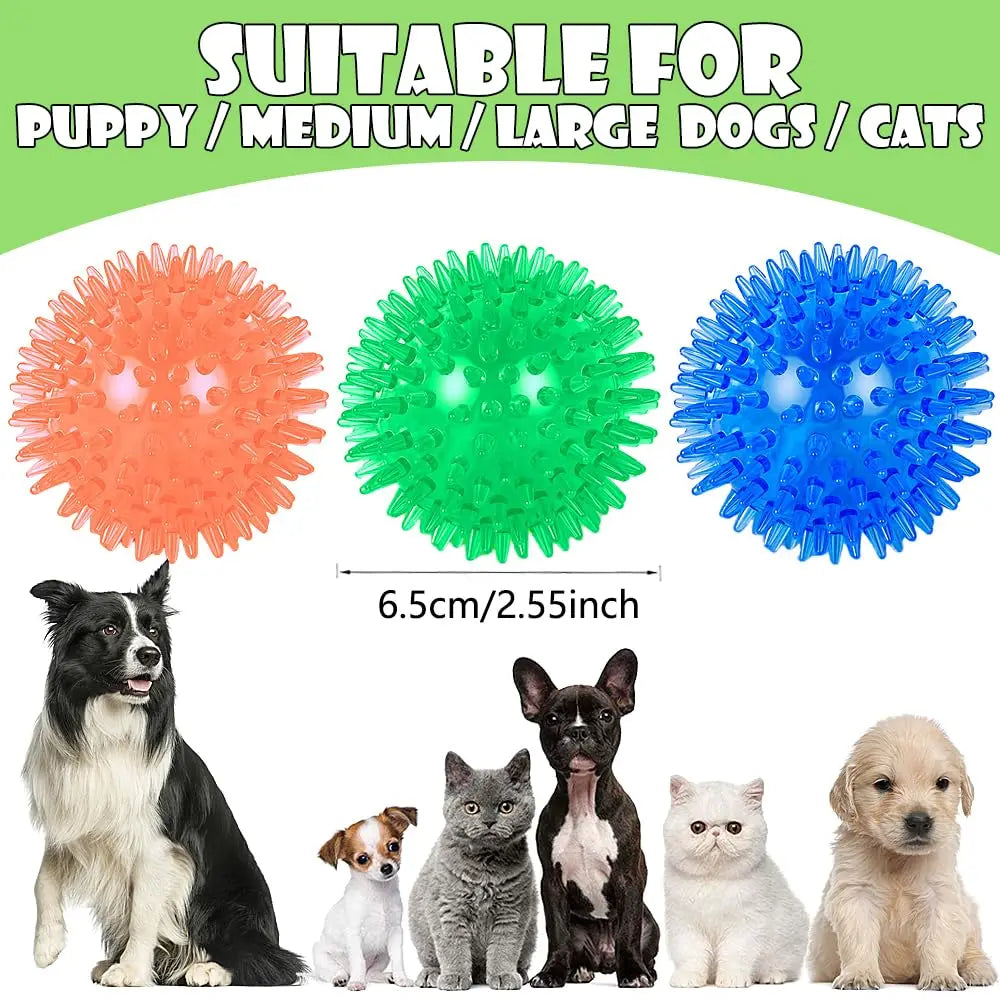 3/6Pcs Squeaky Dog Ball Toys, Dog Chew Ball for Boredom, Floatable Pool Dog Toy,Puppy Teeth Cleaning Toy for Small ,Medium Dogs