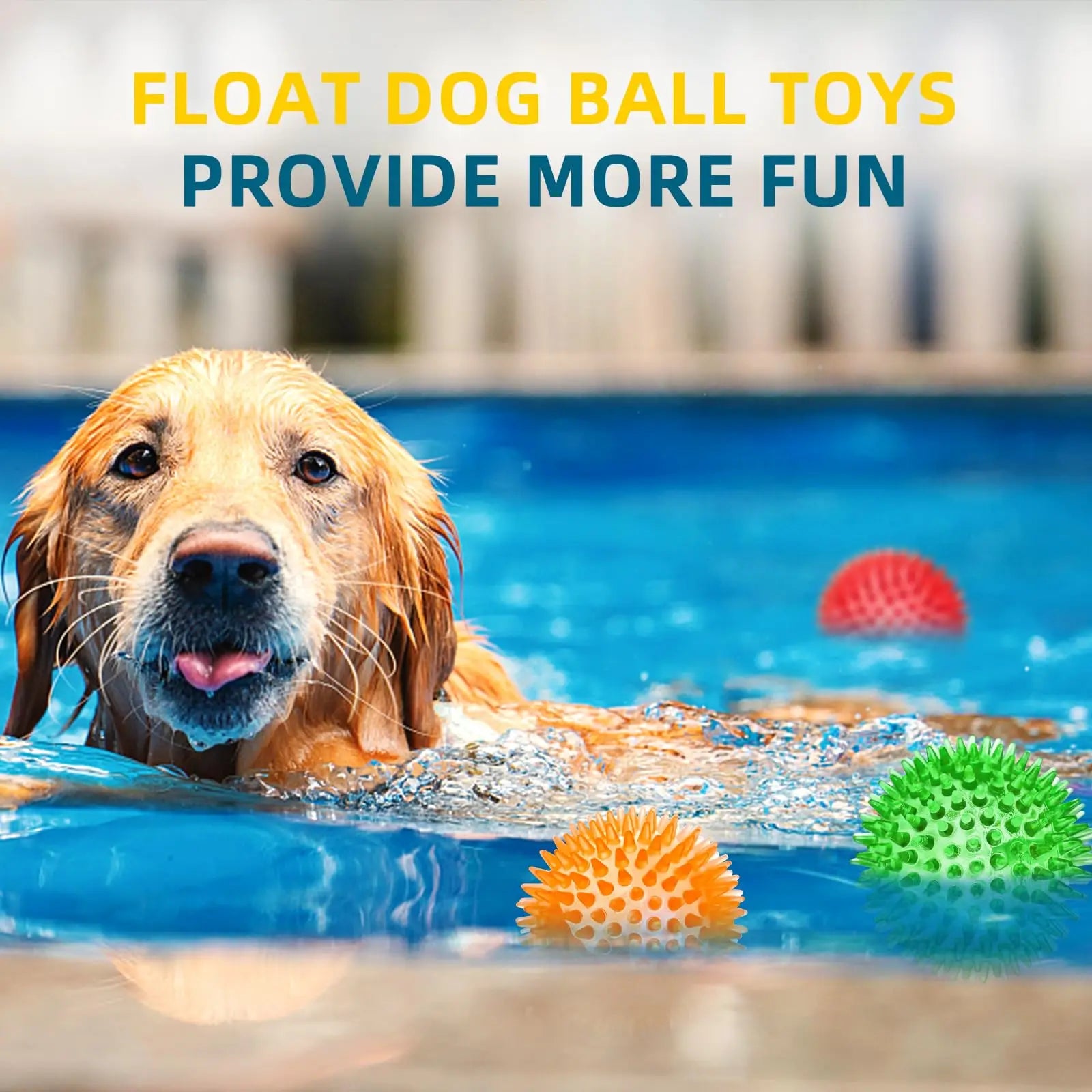 3/6Pcs Squeaky Dog Ball Toys, Dog Chew Ball for Boredom, Floatable Pool Dog Toy,Puppy Teeth Cleaning Toy for Small ,Medium Dogs