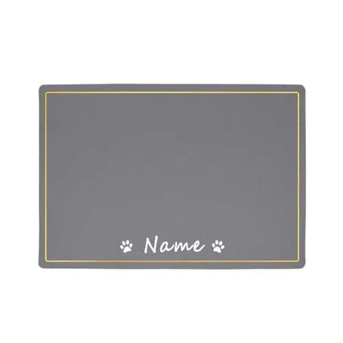 Custom Pet Food Bowl Mat, Waterproof,  Personalized Placemat For Pets Name ,Easy Wash Drinking ,Feeding Pad