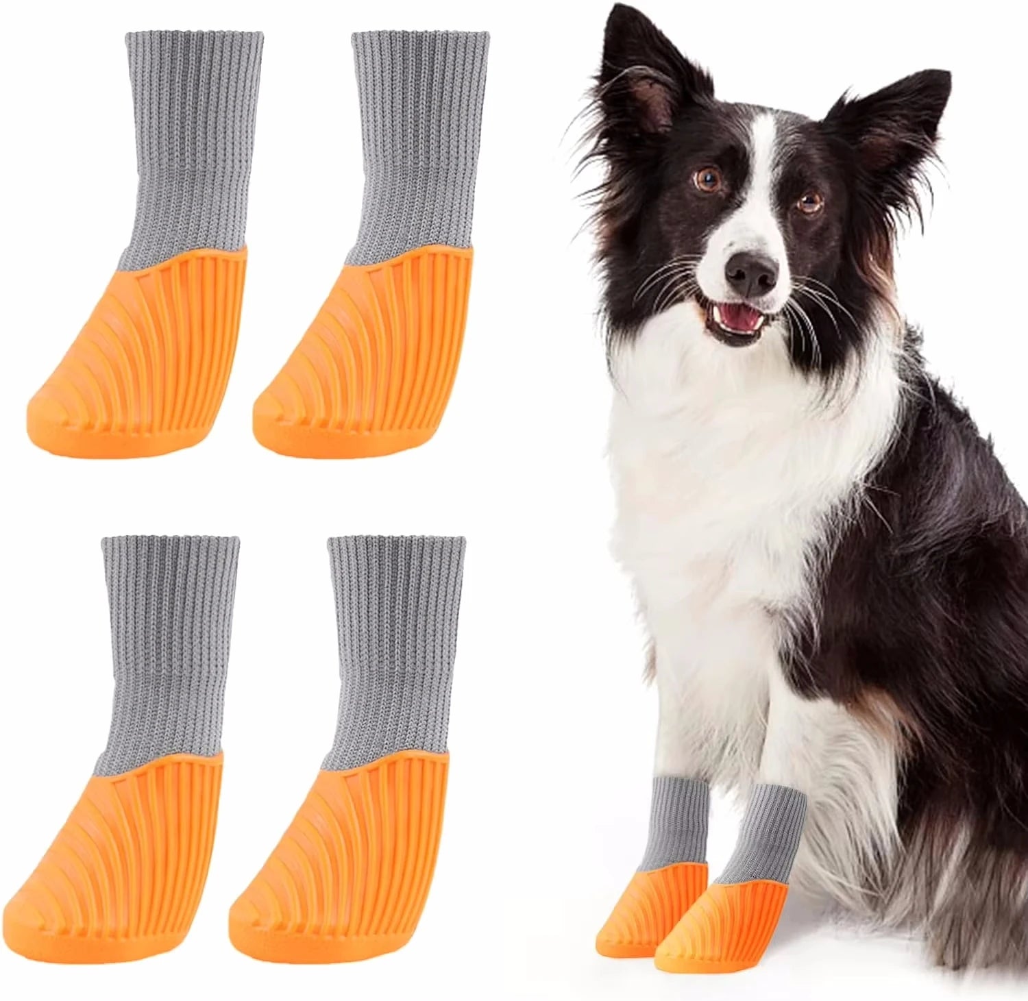 4Pcs Outdoor Dog Shoes, Paw Protector ,Comfortable ,Waterproof  ,Anti-slip For Small ,Medium ,Large Dogs and Cats