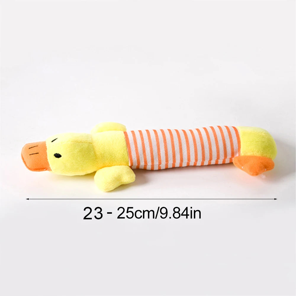 Funny Simulated Animal ,No Stuffing Dog Toy with Squeakers, Durable Stuffingless Plush Toy ,Crinkle Squeak Toy