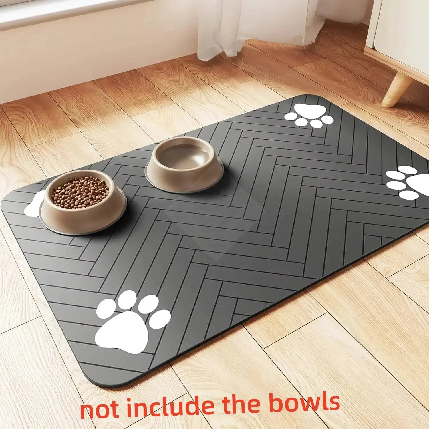 S、M、L , absorbent Pet Feeding Mat, Waterproof Placemat for Dog & Cat , Quick-Dry Rubber Backing