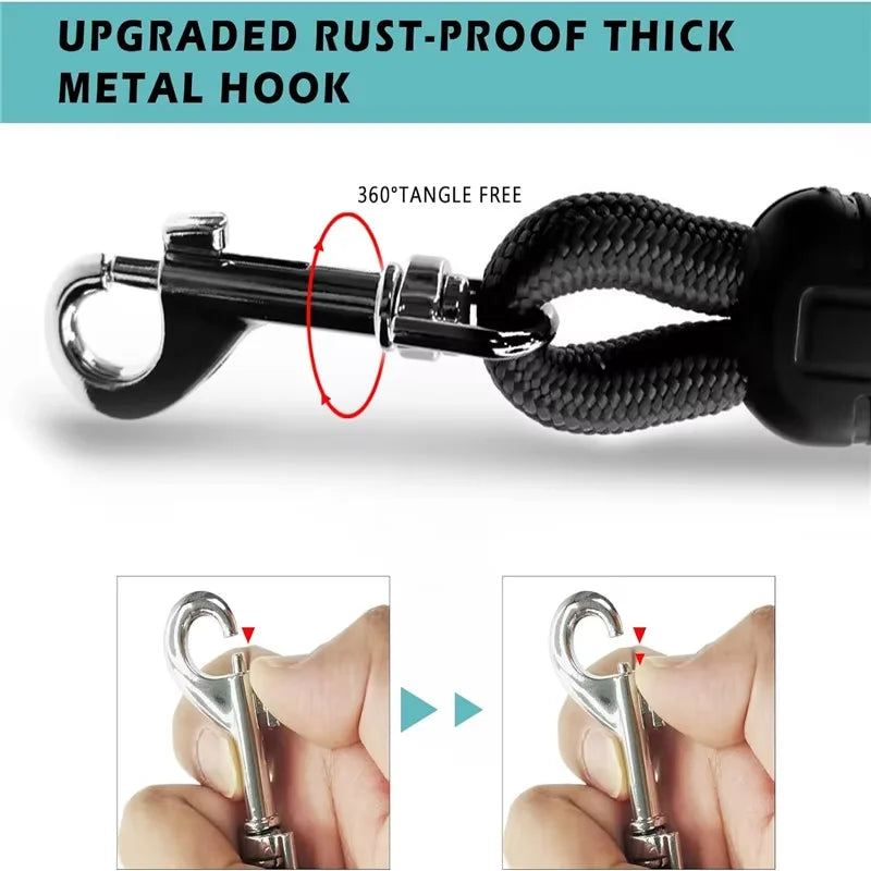 Long Nylon Dog Leash For Dogs and  Cats Outdoor Hiking Lead Rope Strong,5m 10m 15m