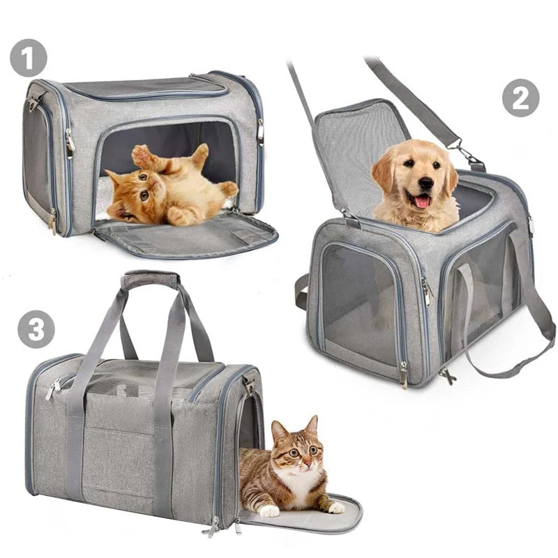 Portable Dog ,Cat Carrier Bag ,Soft Side Travel Bags, Airline Approved Transport