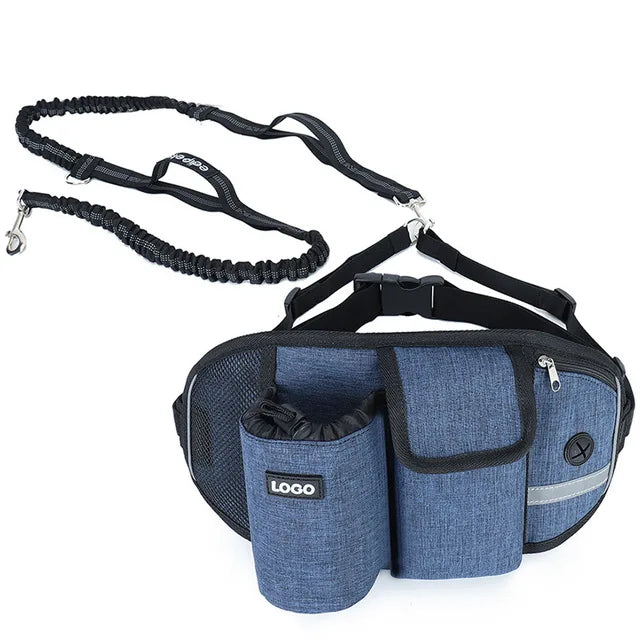 Dog Walking Bags,Training ,Treat Bag, Fanny Pack ,Hands-Free Candy Pouch ,Bungee Leash ,Feed Bowl ,Storage Water Cup
