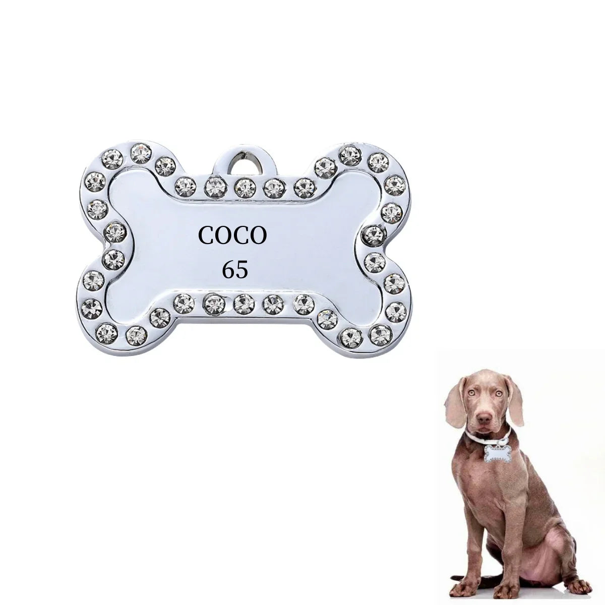 VIP Customizable Engraved Pets ID Tag for Dogs and Cats. Bronze Nameplate Tags Personalized  Collar ID Pendant