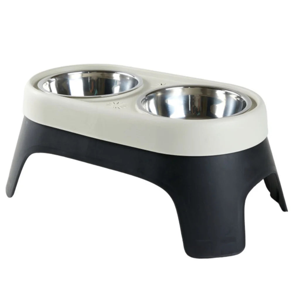 Elevated Pet Bowl, Anti Knock Stainless Steel Food Cat Dog Feeding Bowl ,Leak Proof