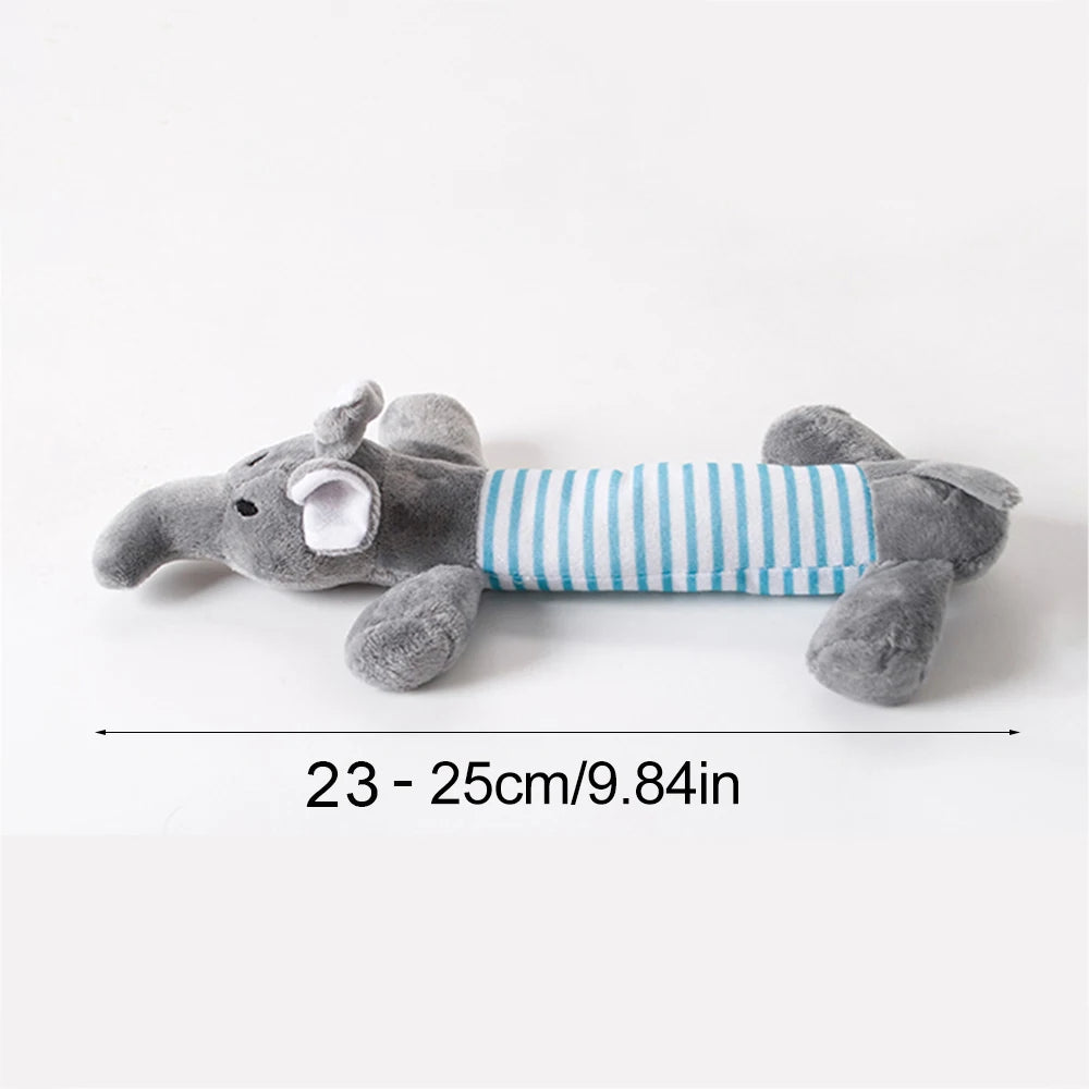 Funny Simulated Animal ,No Stuffing Dog Toy with Squeakers, Durable Stuffingless Plush Toy ,Crinkle Squeak Toy
