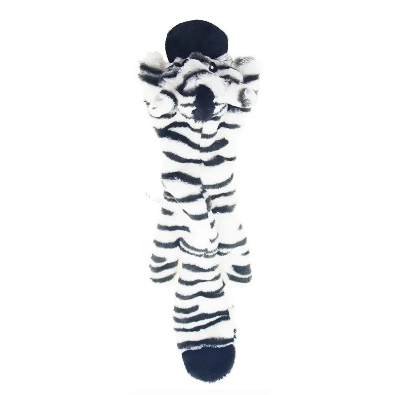 Funny Simulated Animal ,No Stuffing Dog Toy with Squeakers, Durable Stuffingless Plush Toy ,Crinkle Squeak Toy