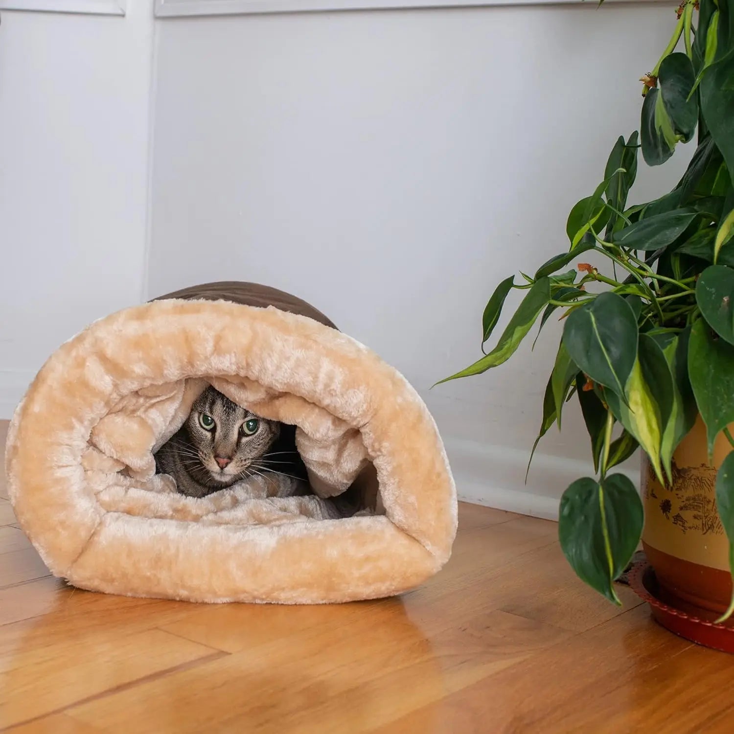 Cat Sleeping Bag Semi-enclosed Cat Nest Warm Small and Medium-sized,Can Be Disassembled and Washed