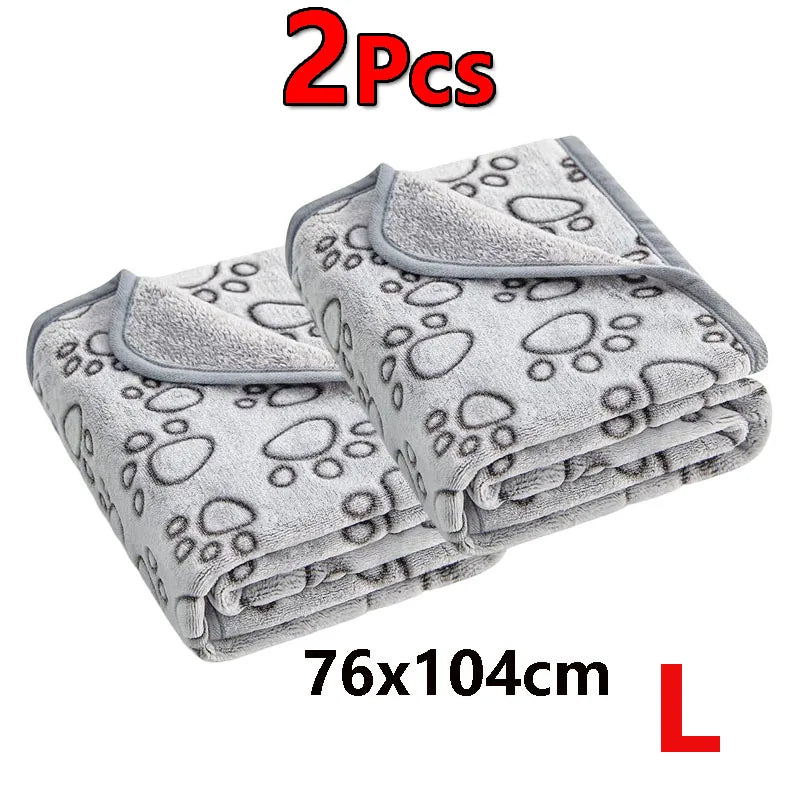 2PCS Soft Fluffy High Quality Warm Comfortable Blanket for Dog Cat