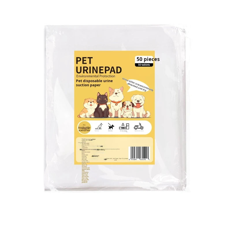 50pcs Dog＆Cat Urine Absorption Paper Pet Urine Absorption Sheets ,Puppy Specific Disposable Absorbent Diapers ,Urine Wiping Paper