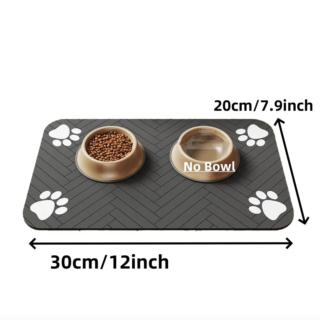 S、M、L , absorbent Pet Feeding Mat, Waterproof Placemat for Dog & Cat , Quick-Dry Rubber Backing