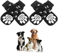 4PCS Adjustable Anti-Slip Dog Socks Pet Non-Slip Paw Protection with Paw Pattern for Puppy Dog Indoor Control Wear on Floor