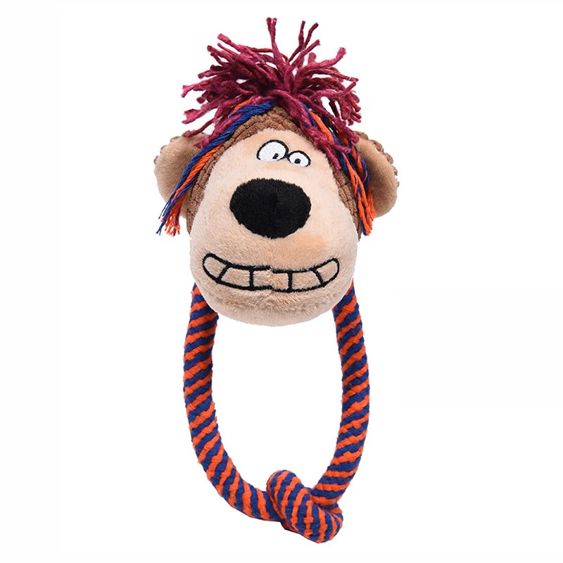 Cartoon Animals Chew Toy , Squeaky Dog Toys for Small Dogs , Bite Resistant Puppy Toy