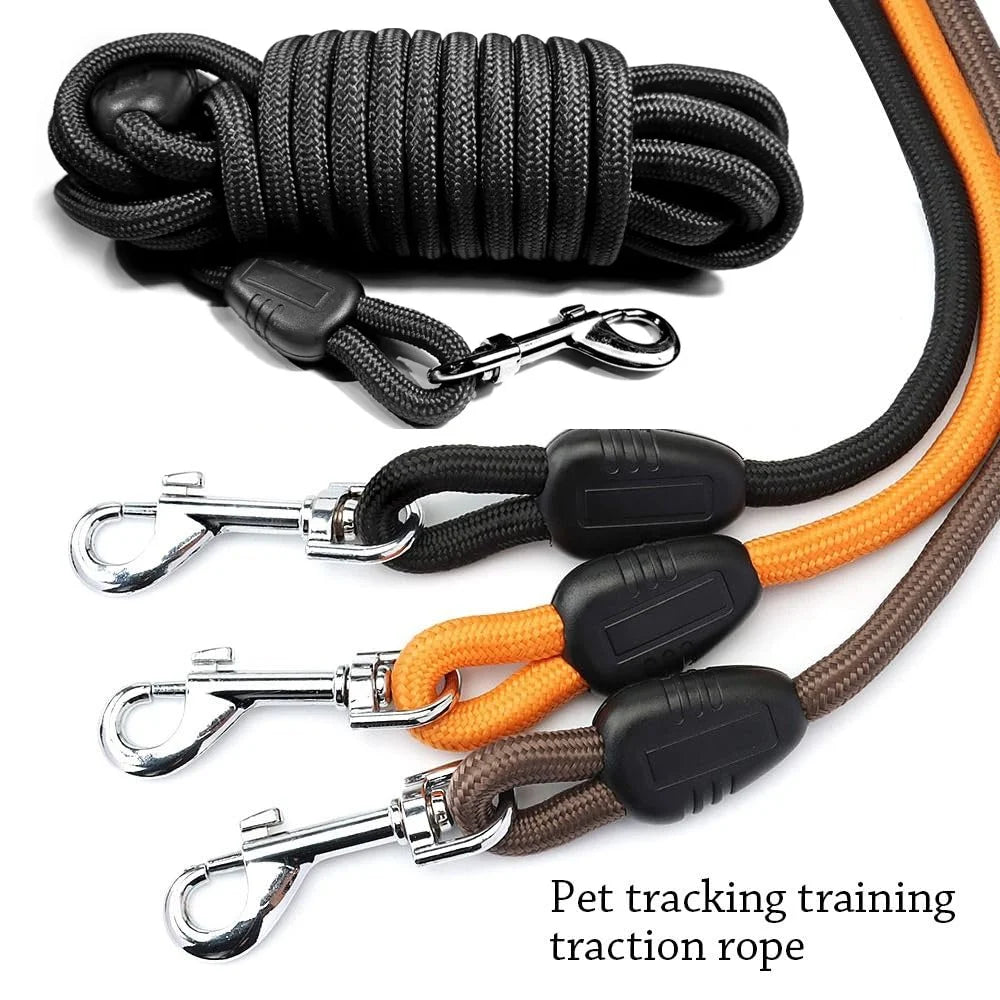 Long Nylon Dog Leash For Dogs and  Cats Outdoor Hiking Lead Rope Strong,5m 10m 15m