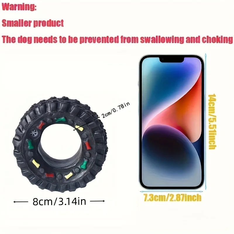 1pc Durable Dog Chew Wheel Toy, Chew-Resistant Interactive Sound Teeth Training ,Suitable for Puppies ,Small, Medium Dogs