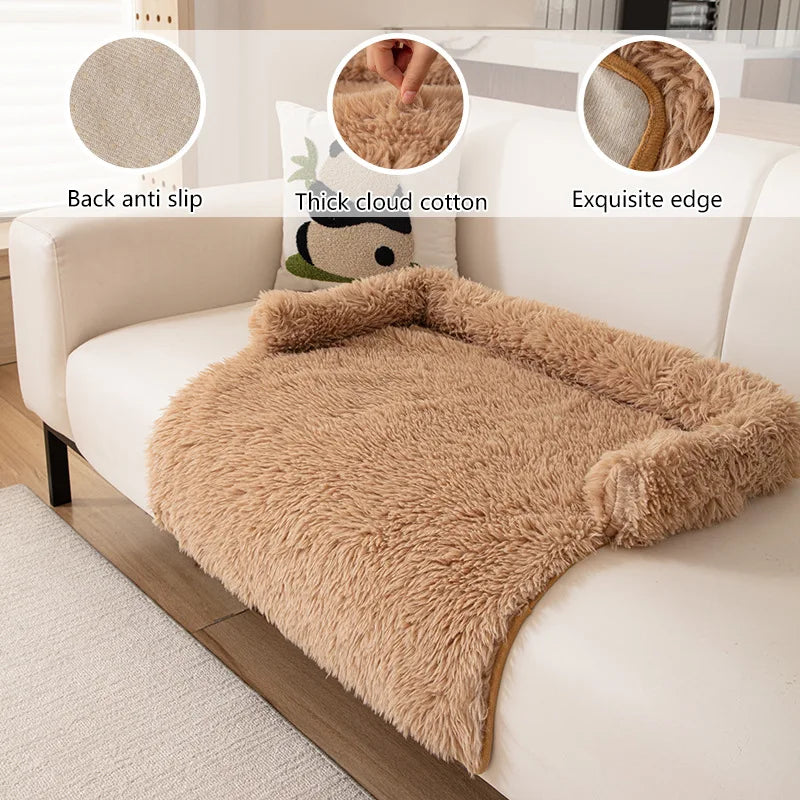 2025 New Style Sofa Pet Pad, Plush Dog Bed, Warm and Anti-slip Pet Sleeping Sofa Pad