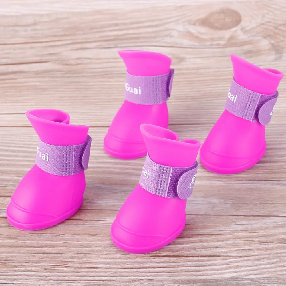 Dog Shoes,  Waterproof ,  Rain Shoes for Dogs and Puppies, Rubber Boots, Durable