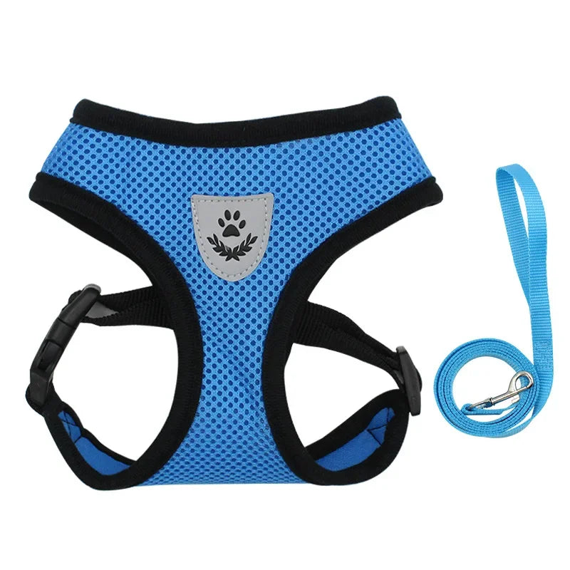 Adjustable Vest Polyester Mesh Breathable Harnesses Reflective for Small Dog and Cat