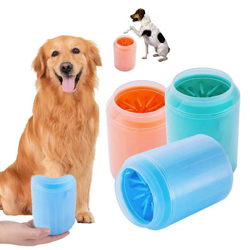 Paw Wash Cup,  Portable Cat Dog Paw Cleaning Brush , Soft Silicone  Washing Tool