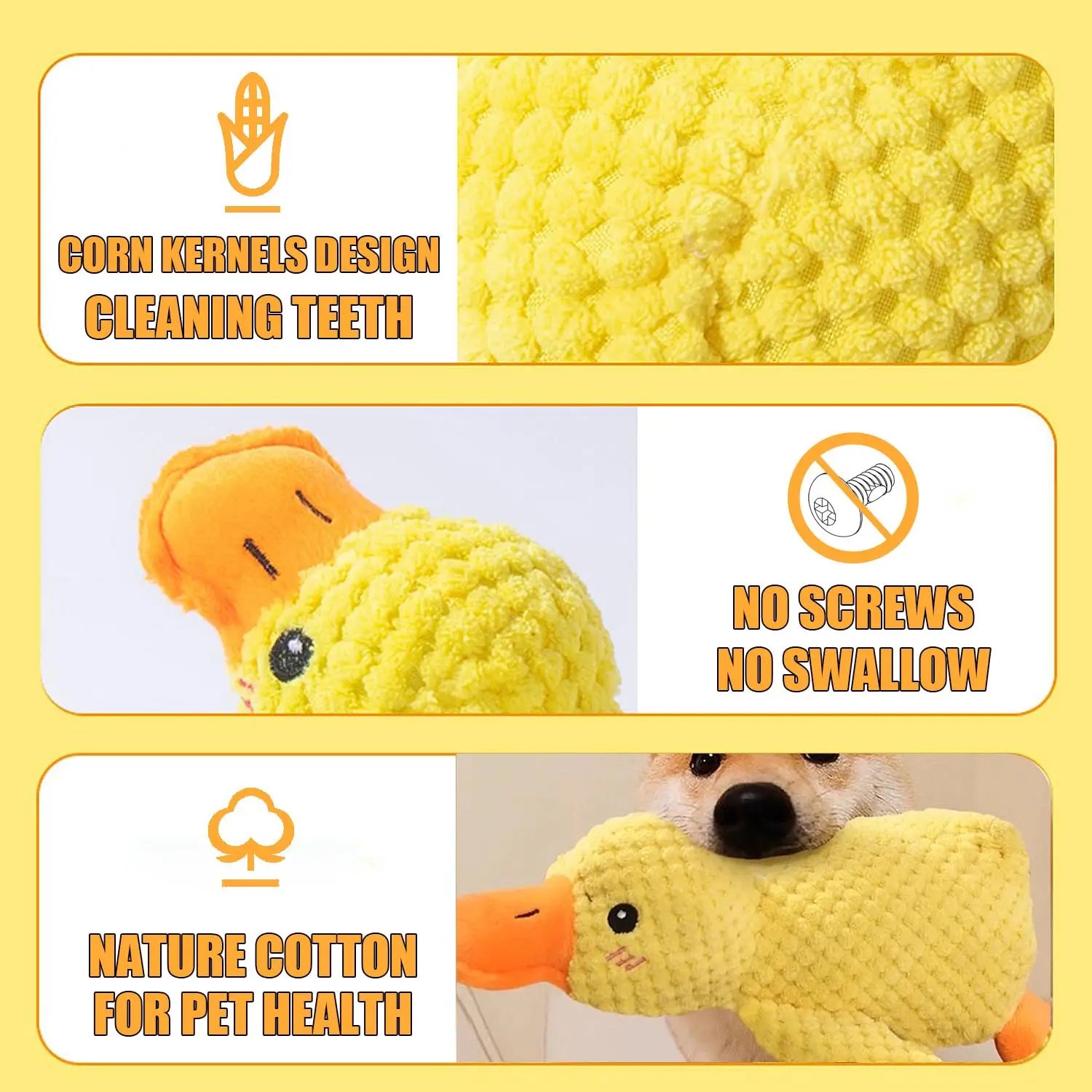 Plush Duck Squeaky Dog Toy,Soft  Toy for Small to Large Dogs,Relieve boredom and Sleep Companion,Dog Accessories